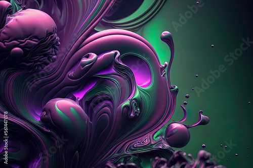 green and purple abstract wave wallpaper  purple and green background  purple and green color
