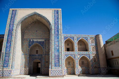 Ensemble of Kosh Madrasah Modarikhon Madrasah in Bukhara in Uzbekistan.