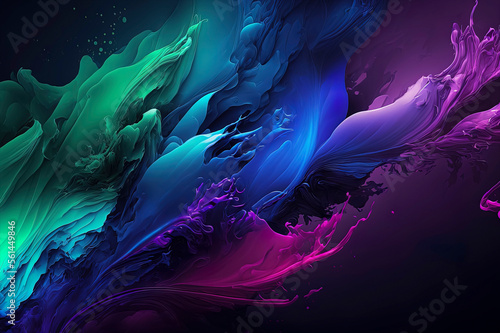 abstract blue, green and purple background, abstract wave background with blue, green and purple colors