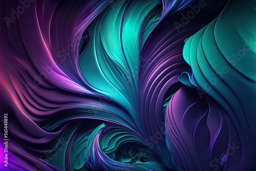 blue  green and purple abstract wave background