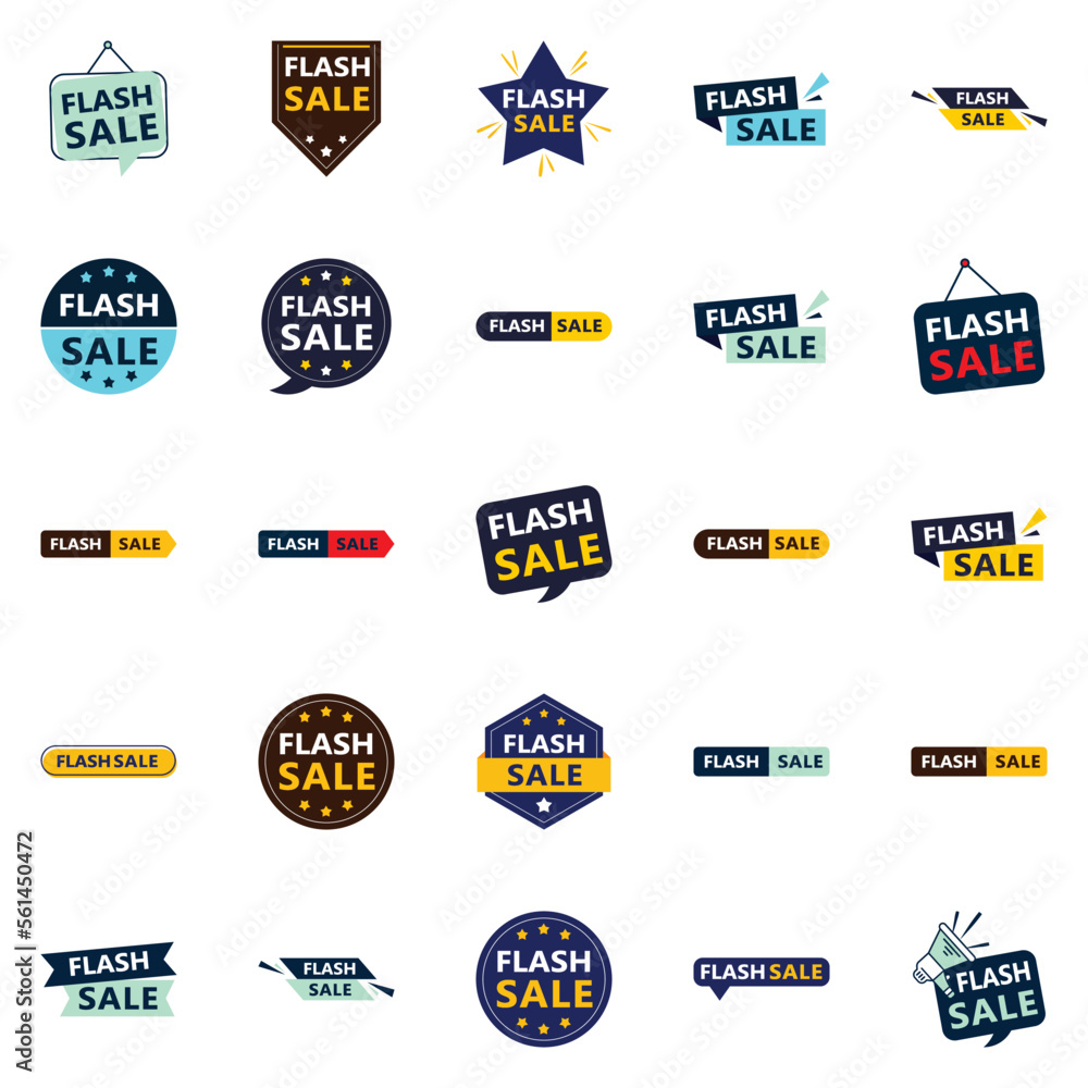 The Flash Sale Vector Collection 25 Dynamic Designs for Marketing and Branding
