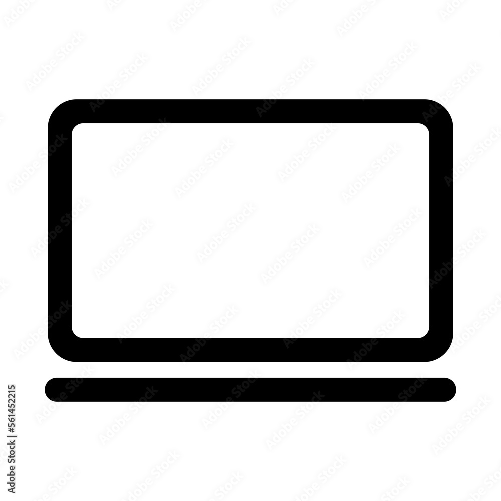 Laptop flat web icon, notebook computer technology symbol , blank display vector illustration Laptop flat web icon, notebook computer technology symbol , blank display vector illustration