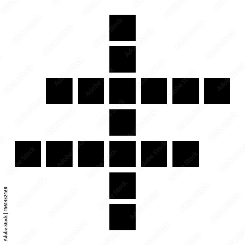 Crossword concept icon, cross word graphic symbol, web flat vector illustration Crossword concept icon, cross word graphic symbol, web flat vector illustration