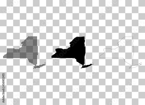 New york map shape, united states of america. Flat concept icon symbol vector illustration