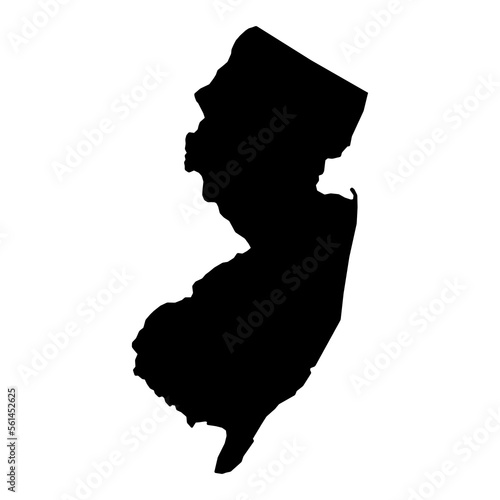 New Jersey map, united states of america. Flat concept icon symbol vector illustration