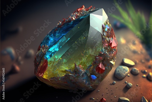 Luxury Gemstone multicolor Ai Generated