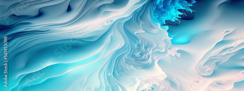 blue pastel abstract wave panoramic wallpaper