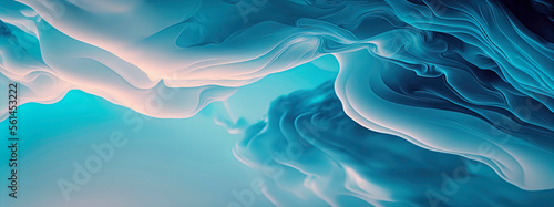 Panoramic pastel blue abstract wave wallpaper, pastel blue background