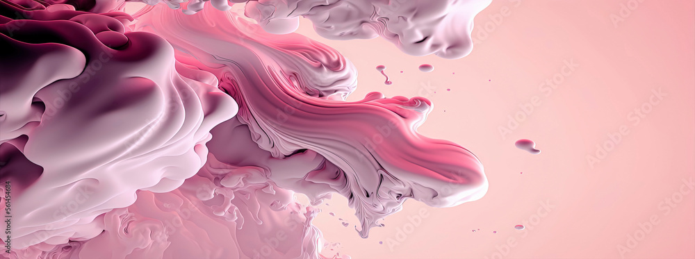 pink pastel abstract wave panoramic wallpaper