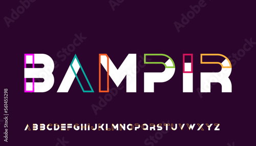 hollow stylish bold capital alphabet letter logo design