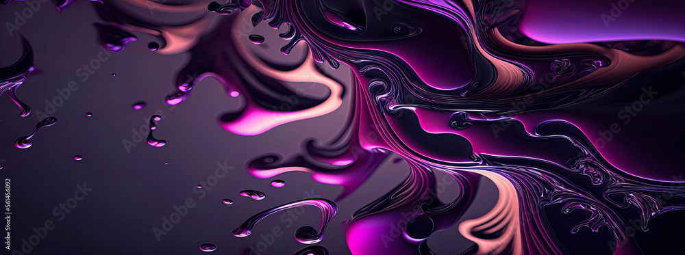 Purple abstract wave wallpaper, panoramic banner with purple color Purple abstract wave wallpaper, panoramic banner with purple color