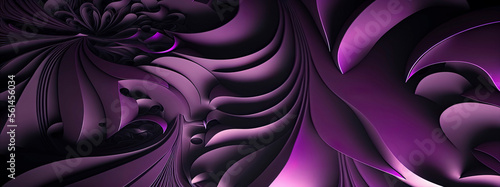 Purple abstract wave wallpaper  panoramic banner with purple color