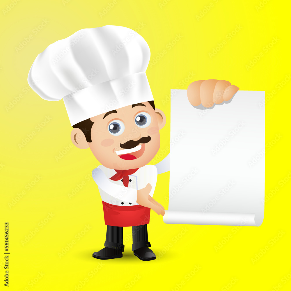 Chef with different poses. vector Chef with different poses. vector