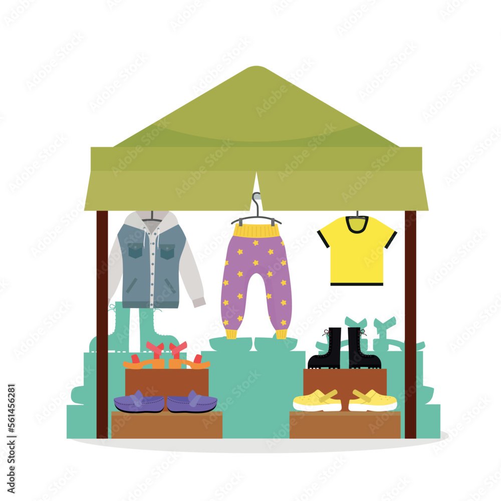 Obraz premium Shop with clothes and shoes