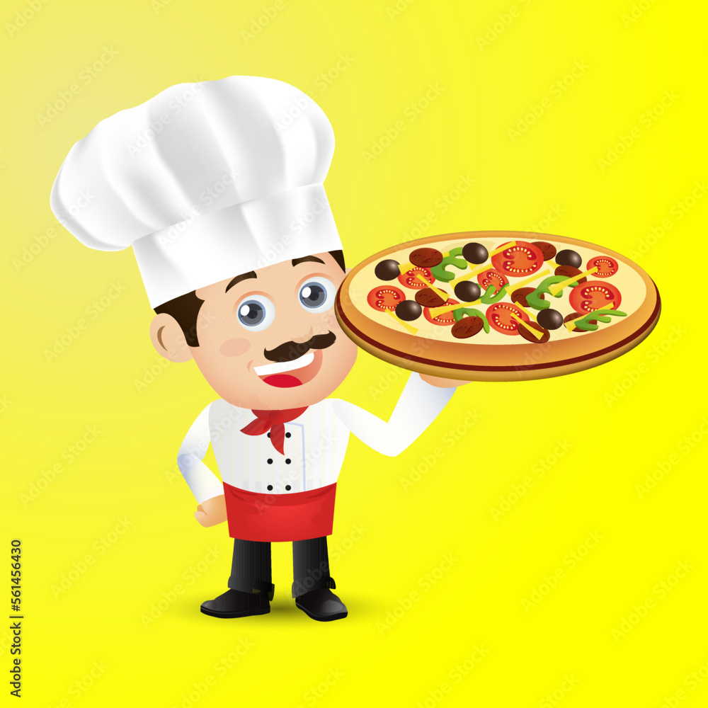 Chef with different poses. vector Chef with different poses. vector