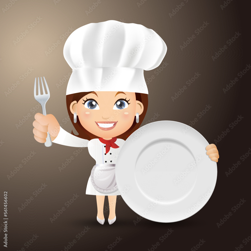 Chef with different poses. vector Chef with different poses. vector