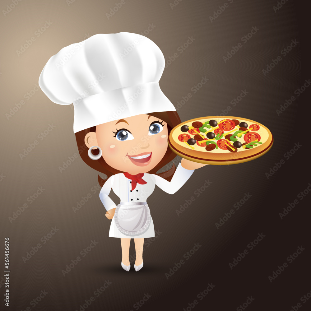 Chef with different poses. vector Chef with different poses. vector