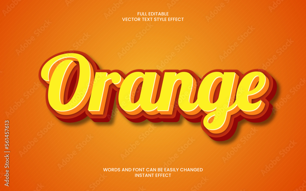 Orange Text Effect