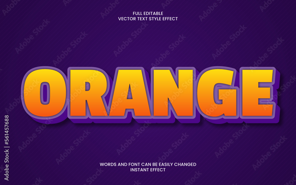 Orange Text Effect