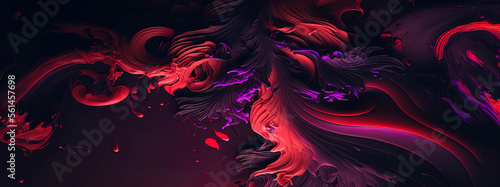 Panoramic red, pink and purple abstract wave wallpaper, red pink and purple background