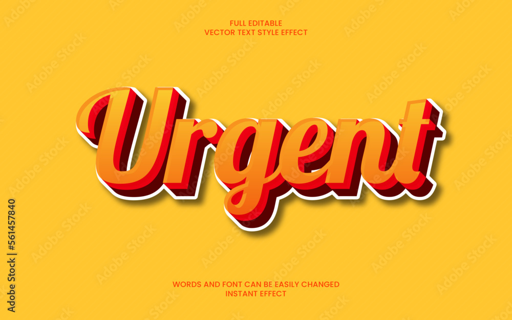 Obraz premium Urgent Text Effect