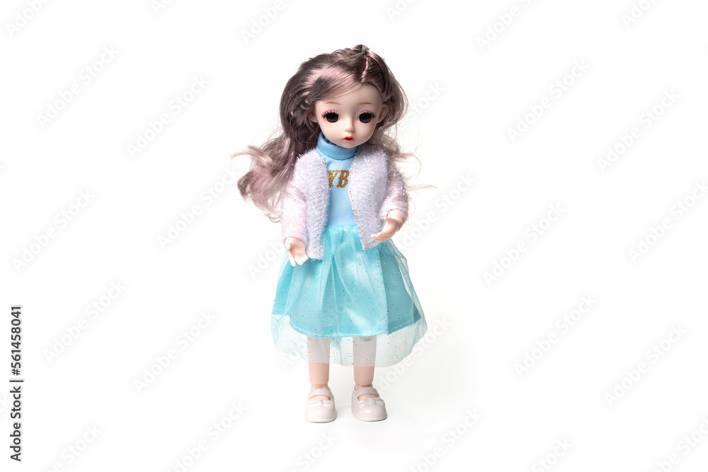 Ceramic toy doll isolated on white background. Ceramic toy doll isolated on white background.