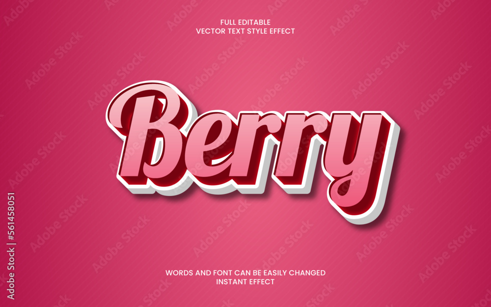 Berry Text Effect