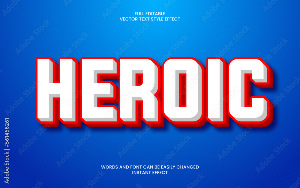 Obraz premium Heroic Text Effect