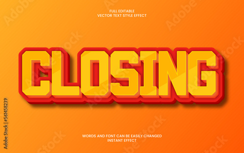 Closing Text Effect