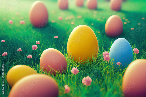 easter egg in the grass