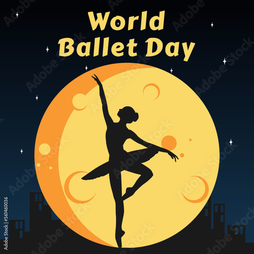 World Ballet Day Poster Illustration
