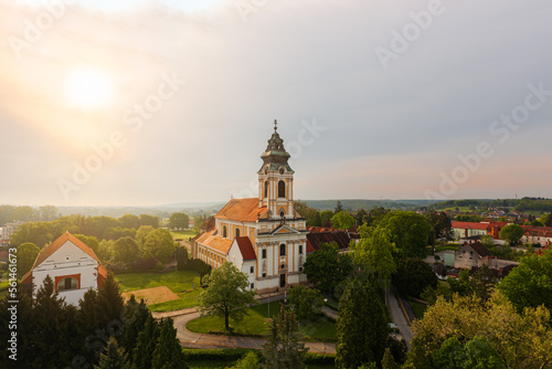 Cistercian abbey in Szentgotthard town West hungary. Historical relegious building from middle ages. Founded by Trois Fontaines with III. Bela hungarian king. © GezaKurkaPhotos