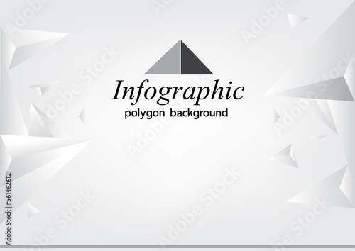 infographic polygon background and gray background 