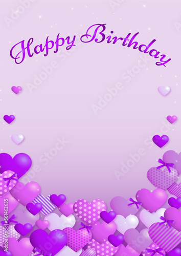 誕生日のフレーム 紫