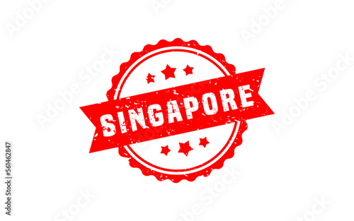 Photography SINGAPORE stamp rubber with grunge style on white background