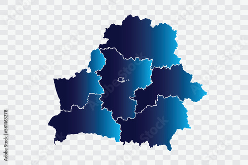 Belarus Map indigo Color on White Background quality files png