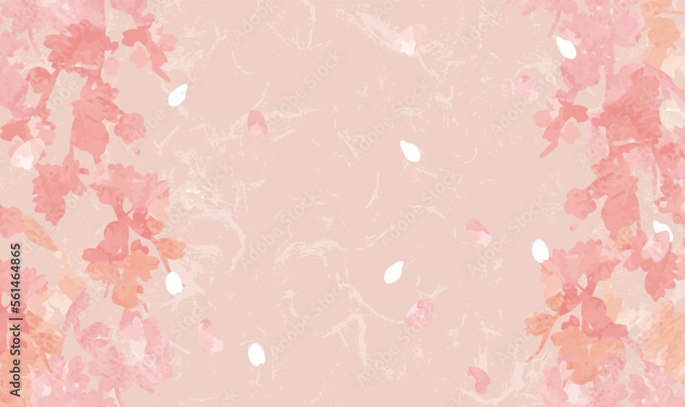桜の水彩風 春の背景イラスト 桜の水彩風 春の背景イラスト