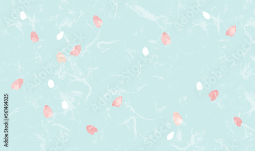 桜の水彩風　春の背景イラスト