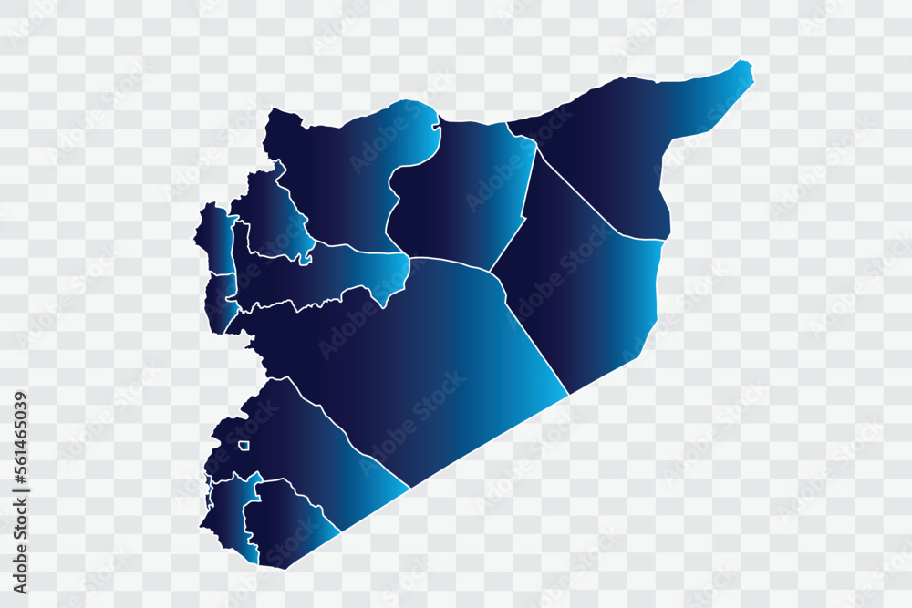 Syria Map indigo Color on White Background quality files png
