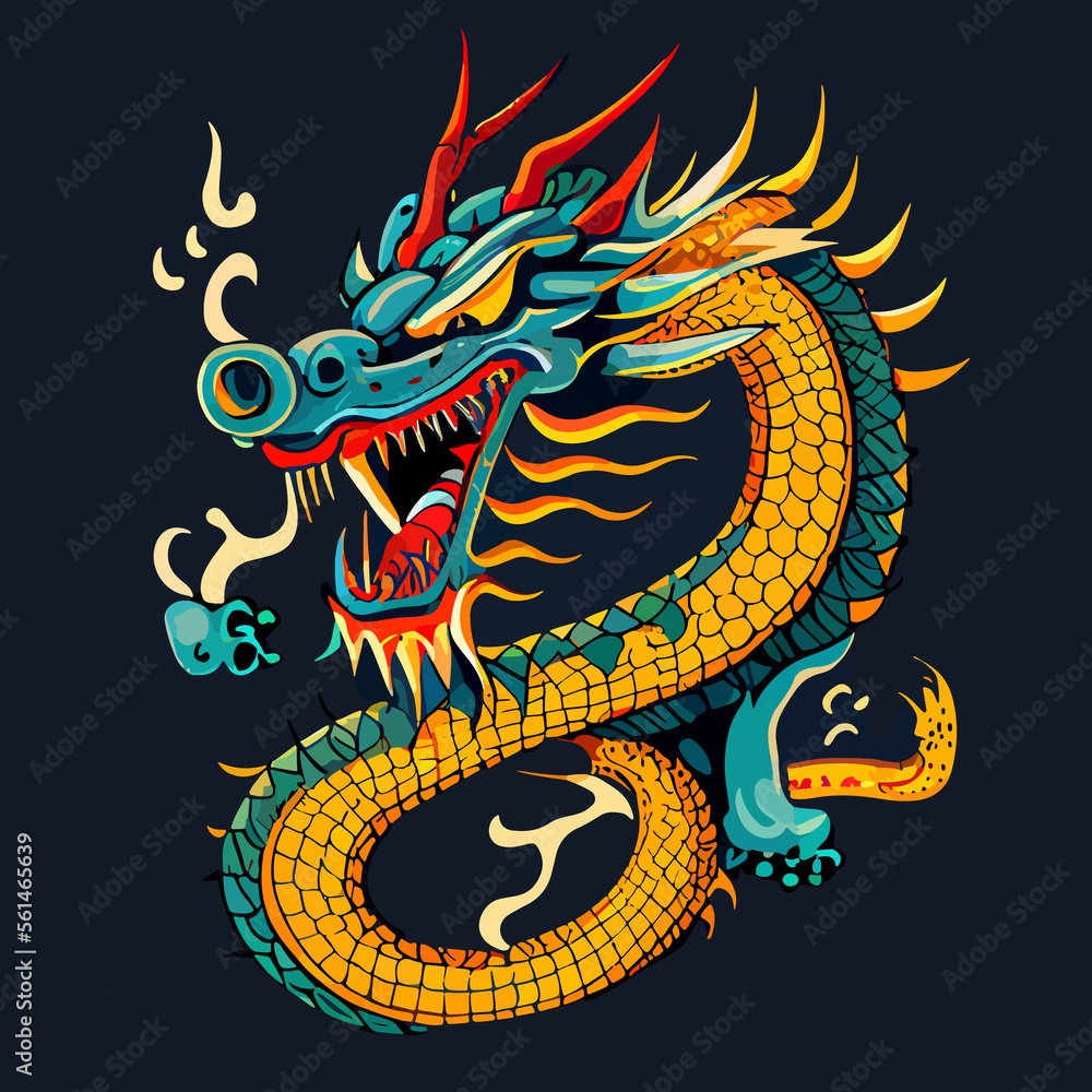 Fototapeta premium chinese dragon illustration