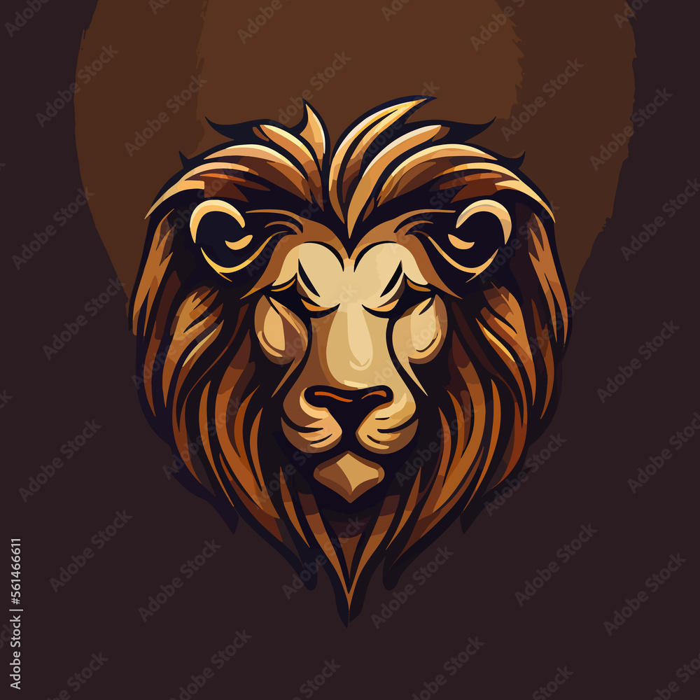 Lion flat design, vector art, Lion icon Lion flat design, vector art, Lion icon