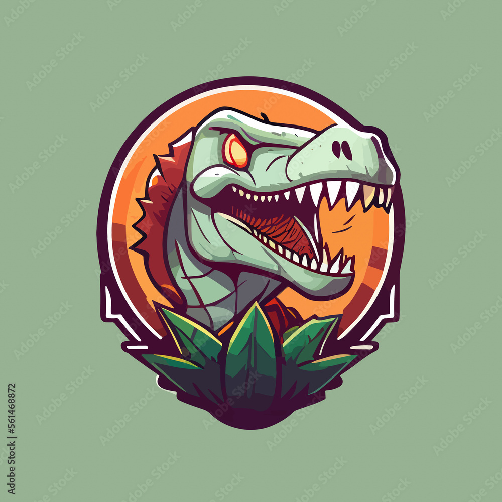 T-rex skull flat design, vector art, t-rex icon T-rex skull flat design, vector art, t-rex icon