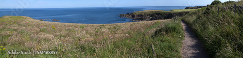 Panorama from Stonehaven and Dunnottar Castle - Aberdeenshire - Scotland - UK