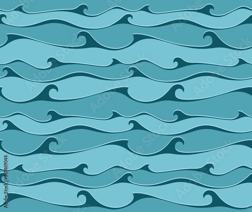 The seamless background with blue sea.