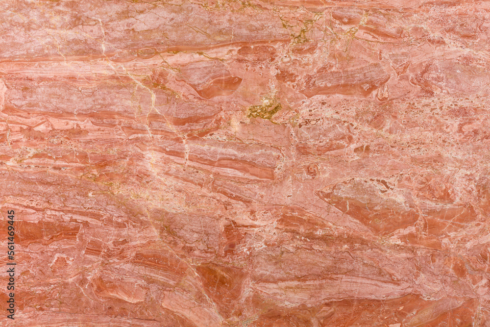 Fototapeta premium Arancio di selva - natural red marble stone texture. Slab photo. Matt Italian stone background, pattern, wallpaper for interior design, exterior home decoration, 3d. floor tile, ceramic wall surface.