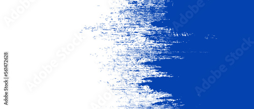 Navy blue brush stroke background. Blue ink splash on backdrop. Brush background for wallpaper, paint splatter template, dirt banner, watercolor design, dirty texture. Trendy brush background, vector