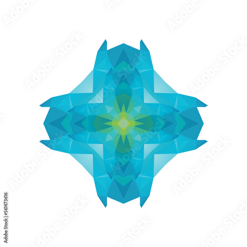 Abstract flower and vibrant shapes concept