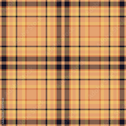 Plaid seamless pattern. Check fabric texture. Vector textile print.