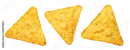 Photography Collection of delicious nachos chips cut out