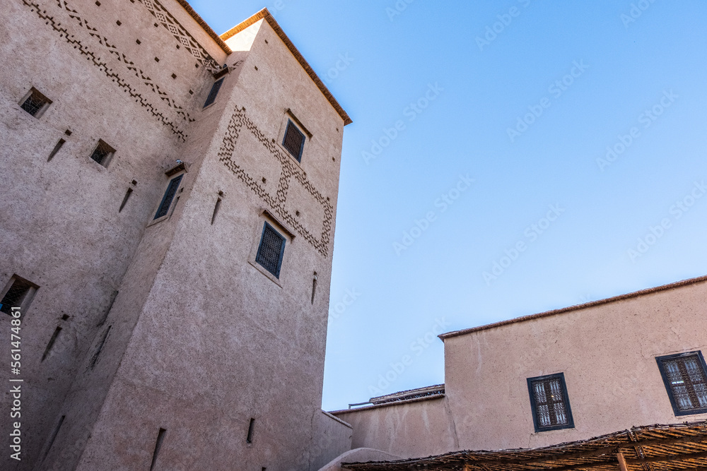 Ancient Kasbah in Morocco - An ancient fortress, with towering walls Ancient Kasbah in Morocco - An ancient fortress, with towering walls